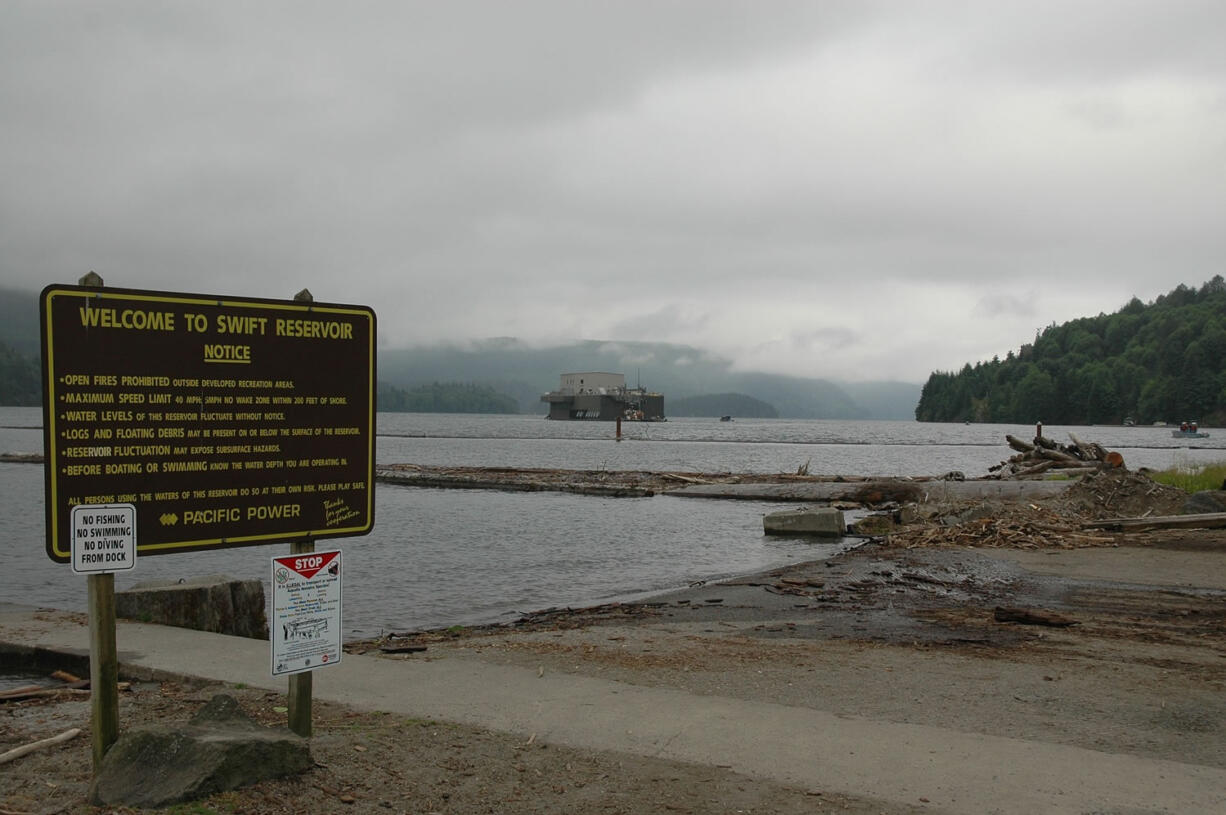 This boat ramp at Swift Forest Camp will be unusable by the Fourth of July weekend due to dropping water levels in Swift Reservoir.