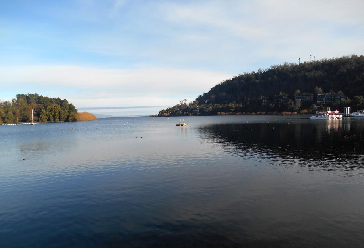 This July 2014 photo shows Lake Villarrica in Pucon, Chile. The region is known for the Villarrica volcano, which erupted March 3, 2015, forcing the temporary evacuation of residents and visitors. Many travelers to Pucon come to see the volcano and then realize there are many other things to see and do, including fishing and other types of recreation on Lake Villarrica.