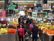 The Grand Central Market in downtown Los Angeles. A bustling downtown landmark that saw its glory days nearly a century ago is hoping to recover some of its fashionable luster as the gritty neighborhood gentrifies.