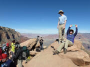 Many hikers chose the South Kaibab trail for day and overnight hikes into the canyon because of its dramatic views in all directions.