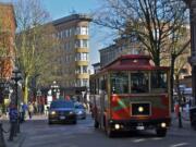 Gastown, a neighborhood in Vancouver, B.C., is the heart of old Vancouver with tree-lined, cobbled sidewalks and historic buildings.