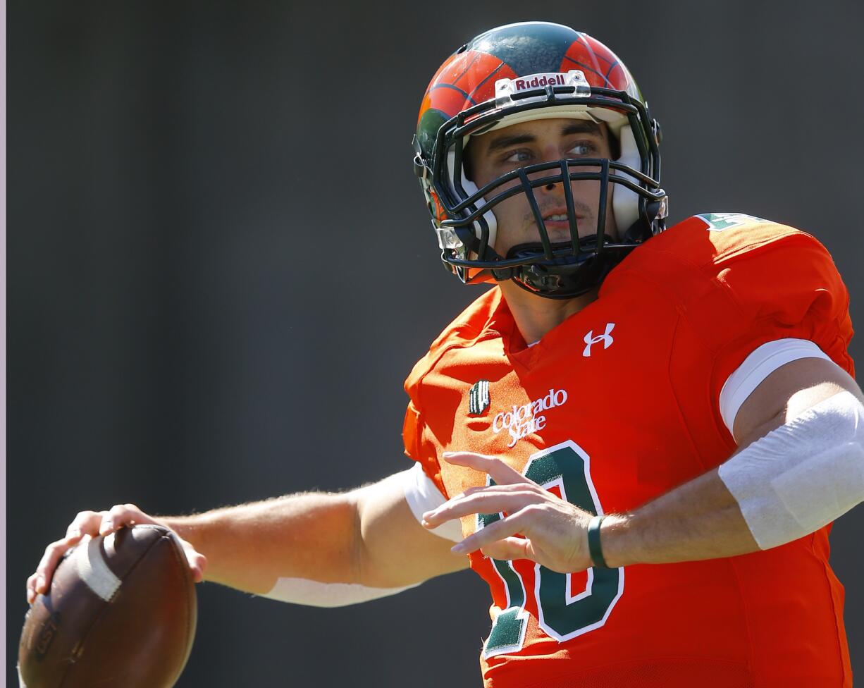 Colorado State quarterback Garrett Grayson, a graduate of Heritage High School.