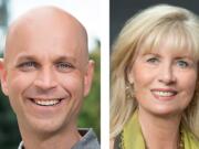 Ty Stober, left, and Linda Glover are leading the race for the Vancouver City Council position 5 seat.