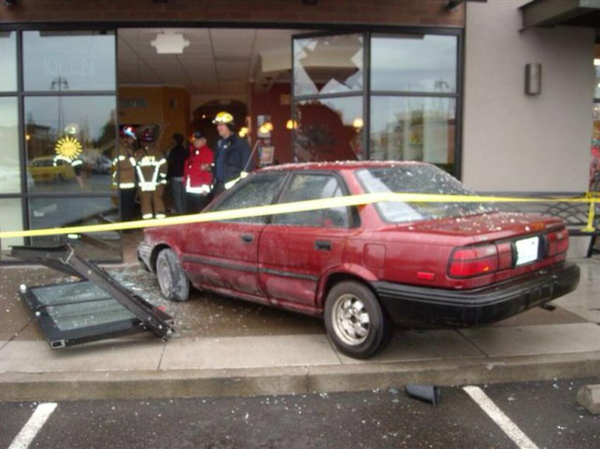 Clark County Fire District 6 responded to a car into a tanning salon at 7604 NE 5th Avenue at 5:20 p.m.