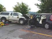 Two passengers in a Kia Soul died Wednesday in a head-on crash with a Toyota Tacoma pickup east of Washougal.