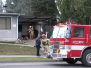 Firefighters with Clark County Fire District 6 and the Vancouver Fire Department knocked out a garage fire Monday afternoon at 9700 N.E. 25th Ave.