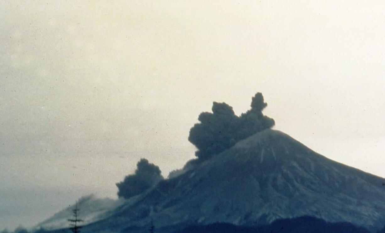 Ed Hinkle of Battle Ground captured this image of the initial outburst in the May 18, 1980, eruption of Mount St.