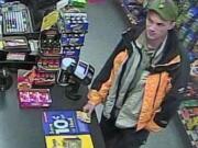 Police released this photo of a man who allegedly robbed a convenience store in La Center early Monday morning.