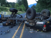 Three people were killed Saturday night in a head-on crash in Skamania County.