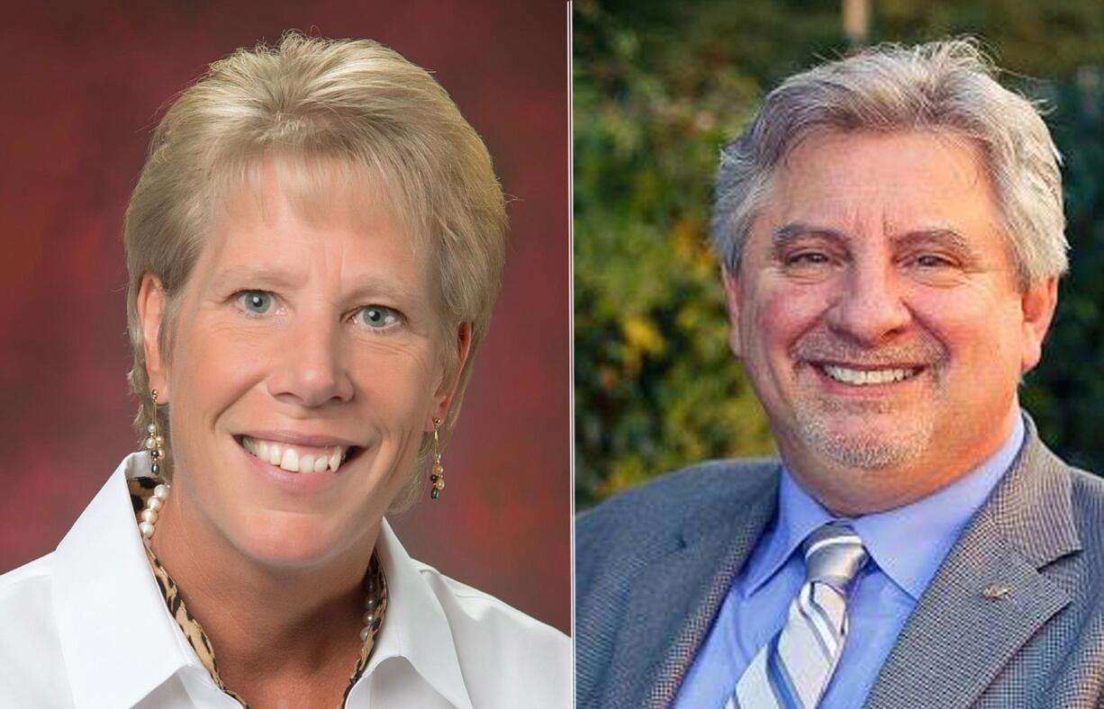 Julie Olson, left, and Chuck Green will advance to the general election in the District 2 seat race.