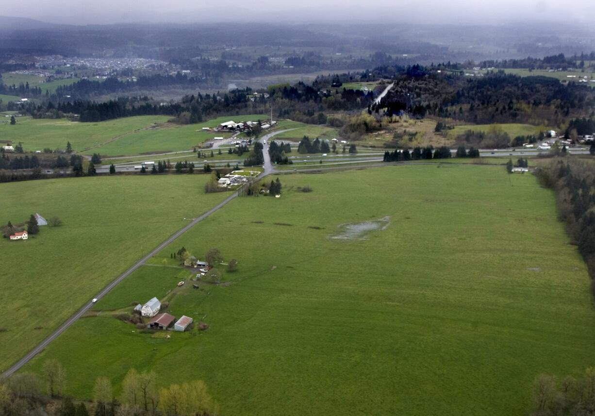 The Cowlitz Tribe plans to build a casino on this site near La Center, west of Interstate 5.