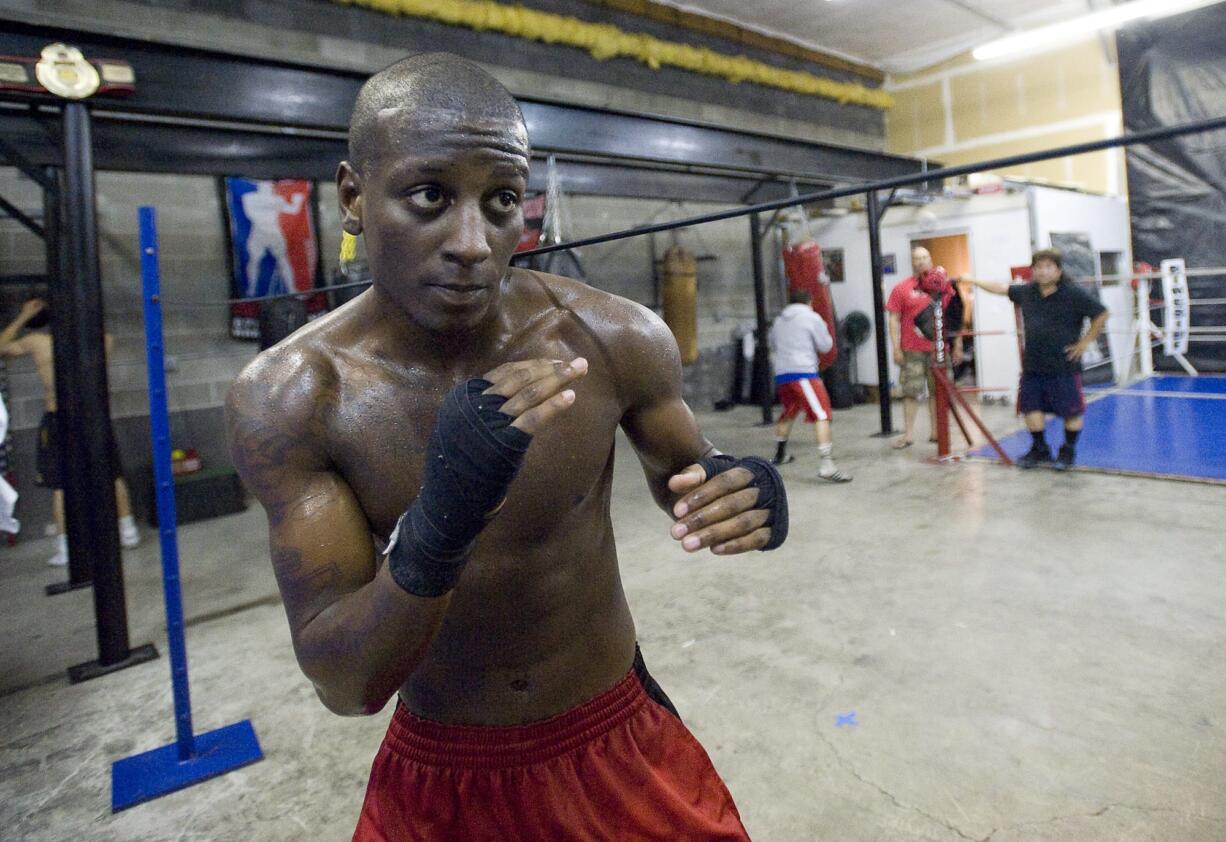 Virgil Green trains at Fisticuffs Gym.