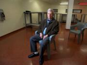 Mental health advocate Don Greenwood poses for a portrait at the Clark County Jail in December.