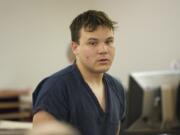 Keven Carlson-Aguilar appears in Clark County Superior Court on Jan. 28.