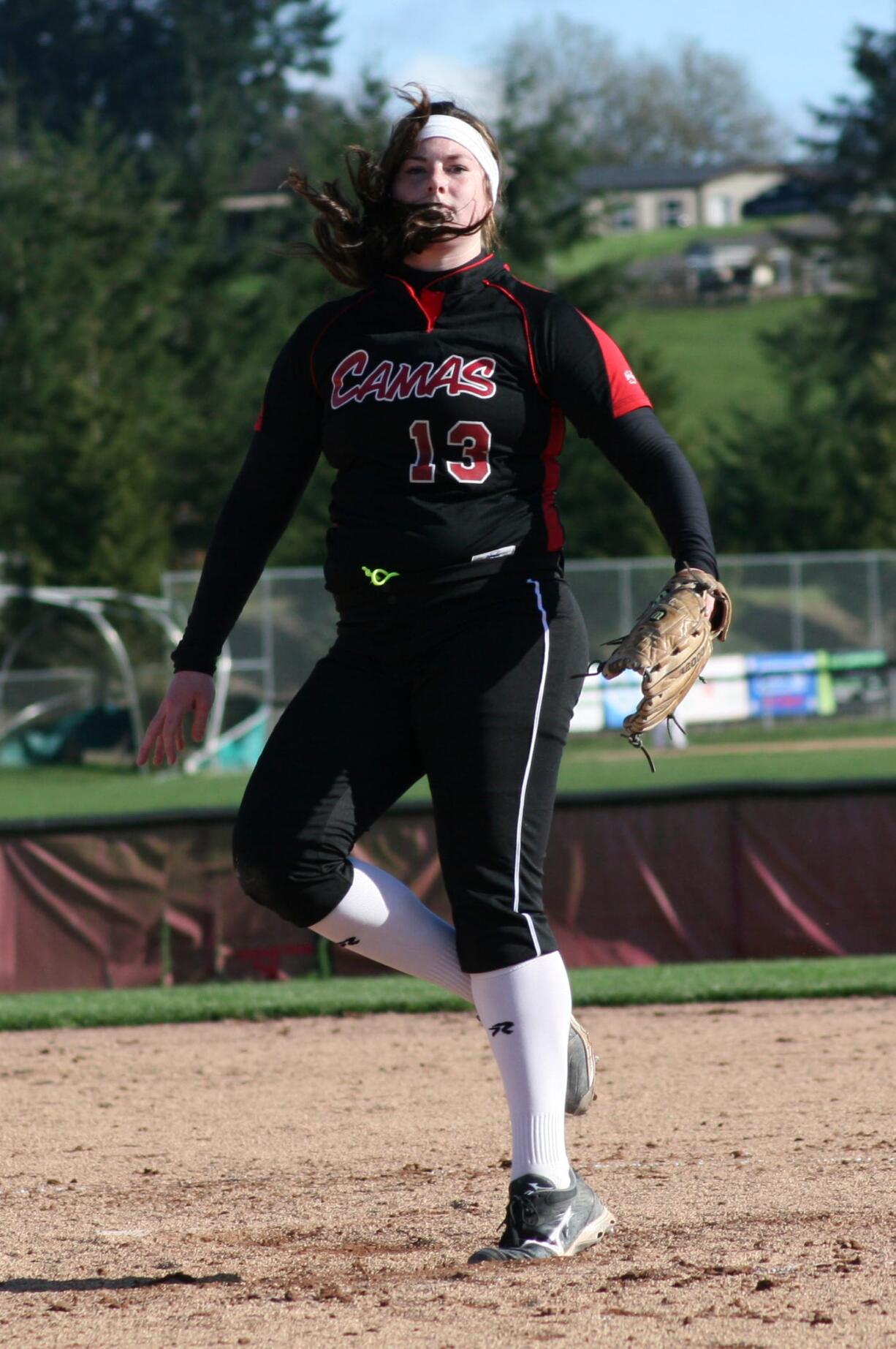 Harli Hubbard was untouchable against Washougal March 18, at Camas.