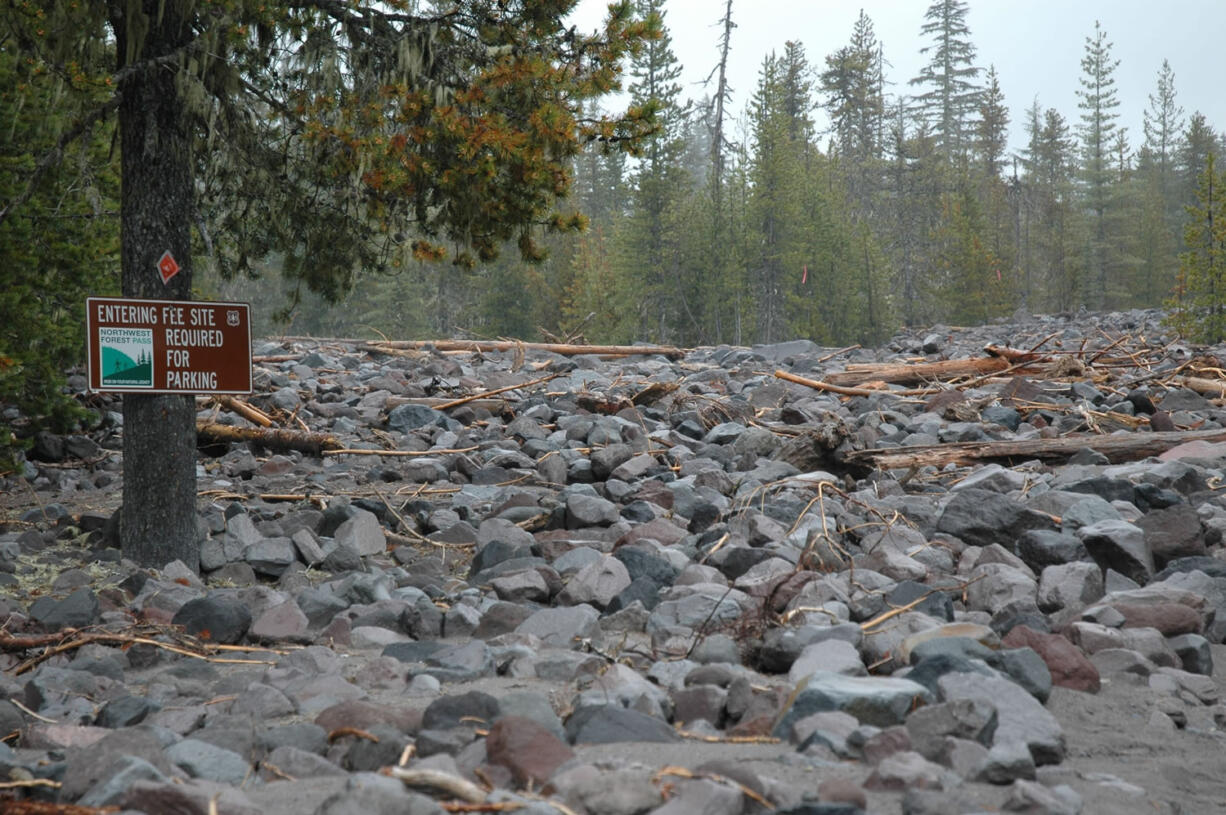 Sometimes nature makes road-closure decisions. This road was destroyed by flooding a few years ago on the southwest side of Mount St.