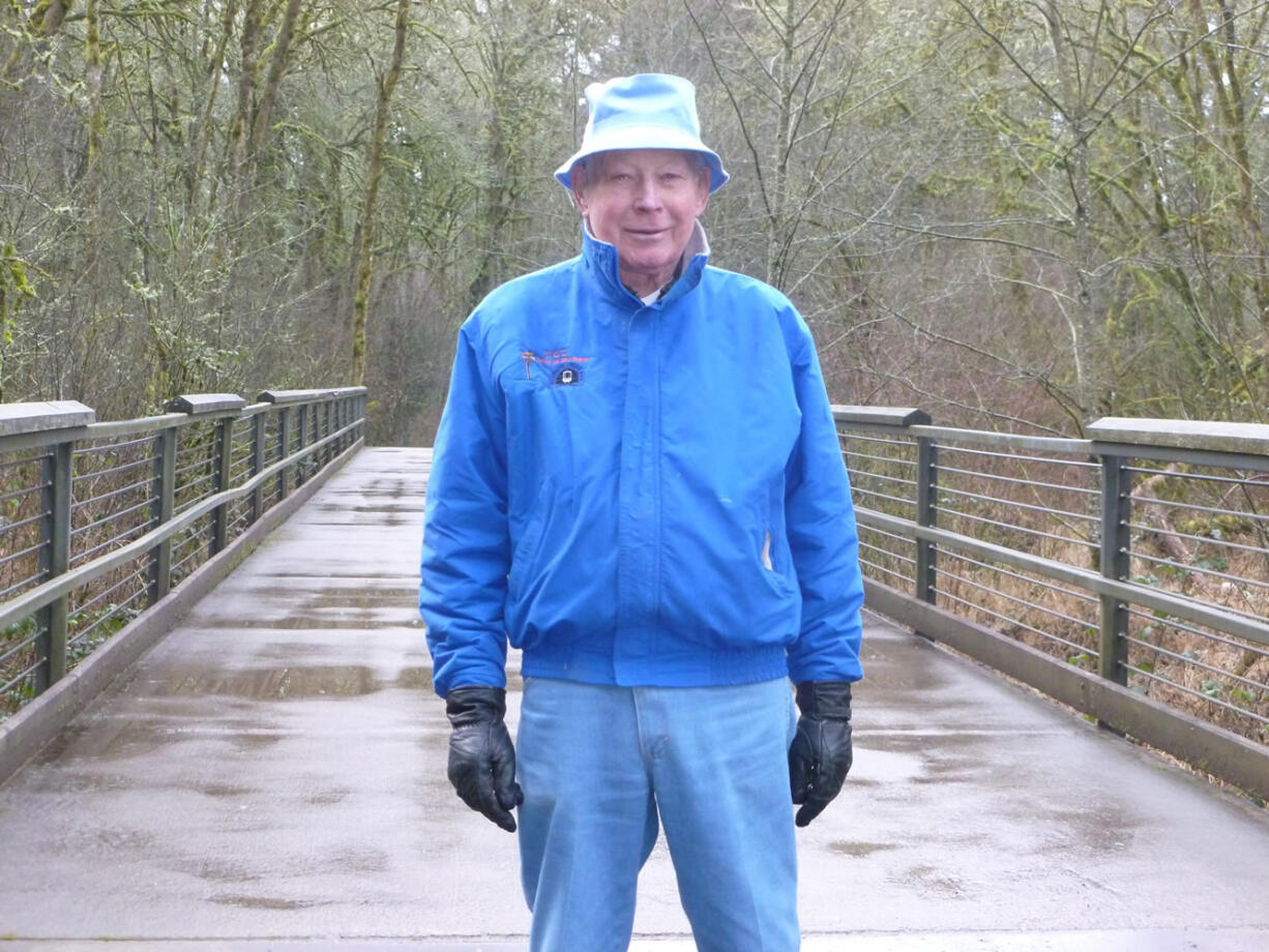 Don Larson has logged some 16,000 miles since he began walking Heritage Trail 14 years ago.