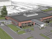 Rendering of planned primary care clinic for the Vancouver VA campus.