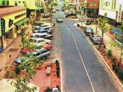 This photo of Northeast Fourth Avenue in downtown Camas was taken in 1967. &quot;Spring Into History Day&quot; on Saturday will include a family-oriented scavenger hunt. This trivia contest will begin at 1 p.m., when participants will begin snapping digital photos of 25 locations in the business district.