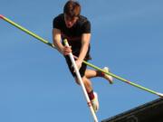 Adam Thomas and his Washougal teammates represent their hometown during the Panther Twilight track and field meet Friday, at Fishback Stadium.