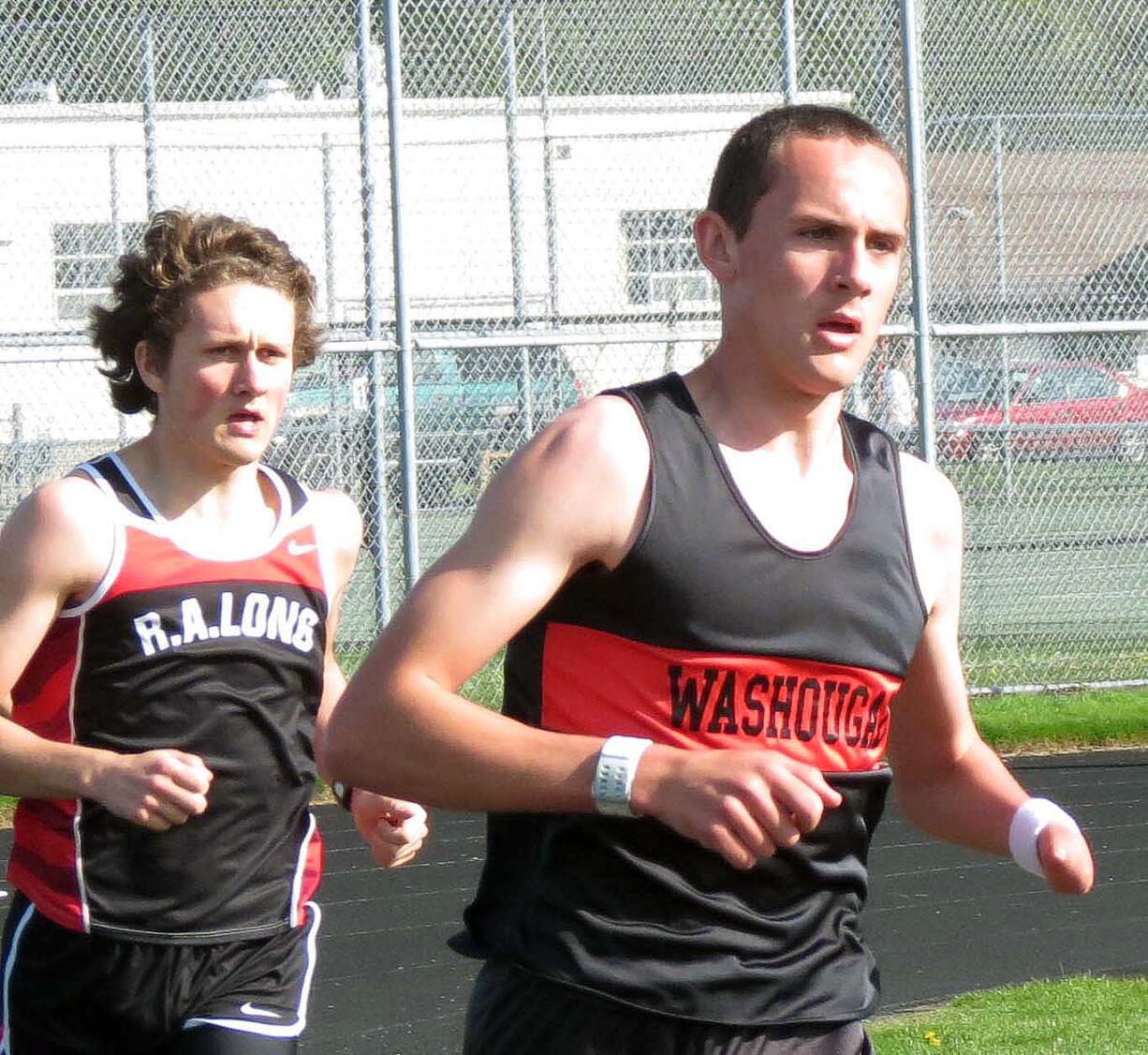 Thomas Normandeau broke the school record in the 800 at the district meet. He won the event with a time of 1:58.02.