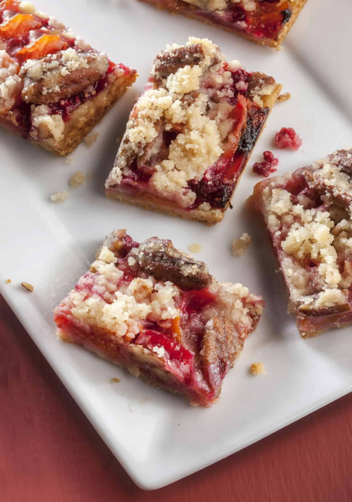 Getting each part of a pie perfect can be difficult. But it is easier to make bars, such as these raspberry apricot ones, and still get all the great fruit taste.