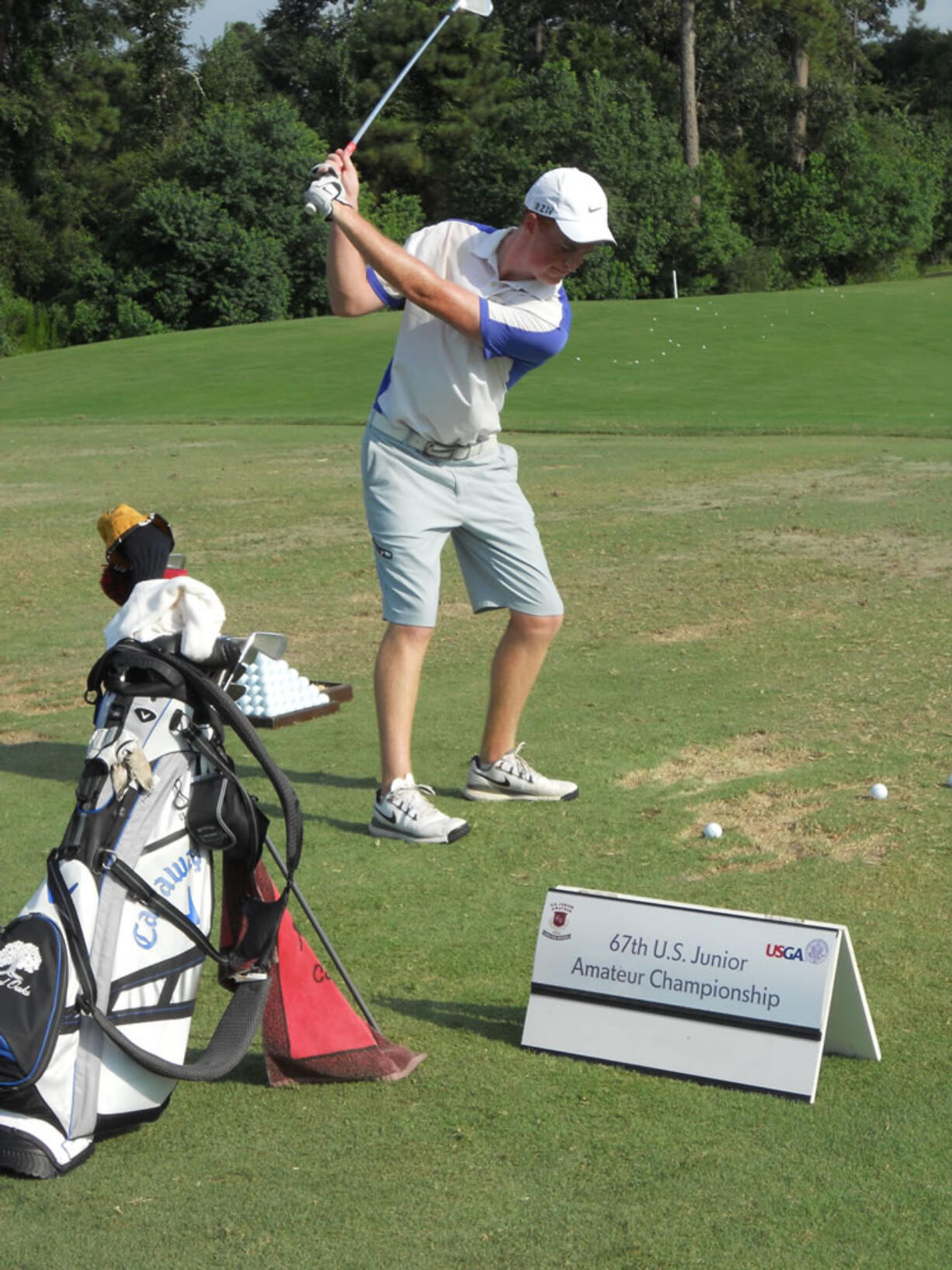 Camas High School junior Brian Humphreys participated in three elite golf tournaments during the month of July. Here, he plays at the U.S.