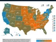 The Tax Foundation maps how far $100 really goes throughout the United States.