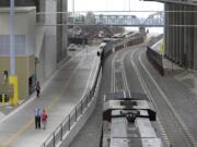 The Port of Vancouver on Thursday morning, August 13, 2015, celebrated the completion of a new $30 million rail entrance project. Dubbed the &quot;trench,&quot; it allows trains to move under the Columbia River Rail Bridge and to avoid conflicts with BNSF Railway and Union Pacific Railroad mainlines.