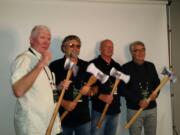 Left to right: Peter Withe, Roger Goldingay, Tony Betts and Willie Anderson played for the 1975 Portland Timbers. The expansion North American Soccer League team advanced to the league championship match, losing to the Tampa Bay Rowdies.