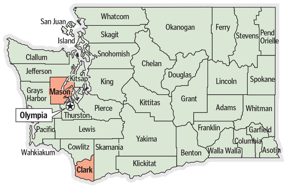 Clark and Mason counties