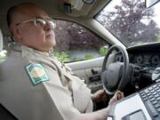 Sheriff Garry Lucas patrols the streets of Clark County in May 2010. Lucas is retiring after 24 years as sheriff.