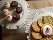 Simply Vanilla and Simply Chocolate cupcakes with M&amp;Ms, snickerdoodle and sugar cookies are displayed Feb.