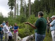 U.S. Rep. Jaime Herrera Beutler, R-Camas, hosted a roundtable discussion and tour of the Gifford Pinchot National Forest with U.S. Fish and Wildlife Service Director Dan Ashe, left, community leaders and other officials, such as Rep.