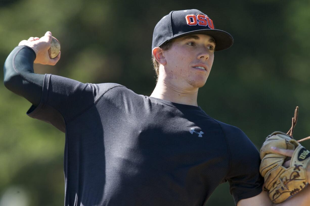 Clark College starting pitcher Travis Eckert has thrown five complete-game shutouts this season.