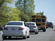 Parents pick up children at Franklin Elementary on a Wednesday afternoon.