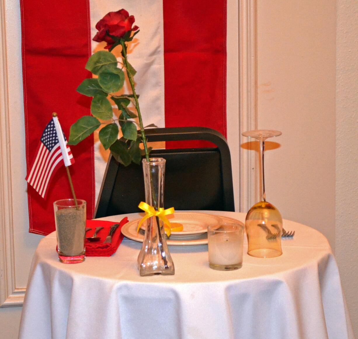 WEST MINNEHAHA -- The POW-MIA recognition table at American Legion Smith-Reynolds Post 14's 90th anniversary celebration last month.