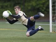 Skyview goalkeeper Evan Laws is one of a trio of players, along with Austin Horner and Carter Johnson, who have played together for three years with the Storm and last season for a Columbia Timbers team that won the club state title.