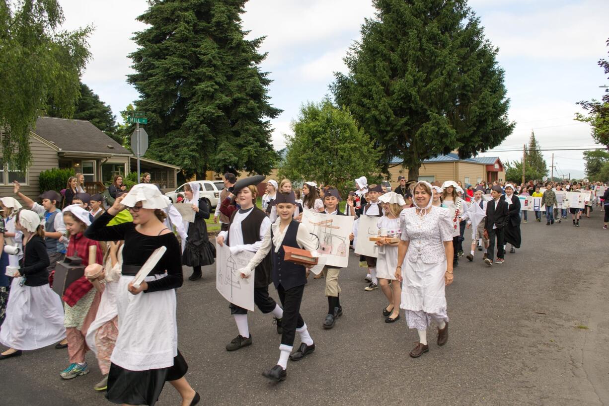 Ridgefield: Union Ridge Elementary School students and teachers walk June 5 in the schoolu2019s Culture Parade, a celebration of diversity.