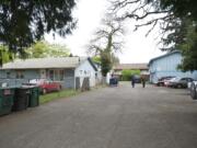 This small apartment complex at 2015 Norris Road and a neighboring standalone house have been condemned by the city as unsafe.