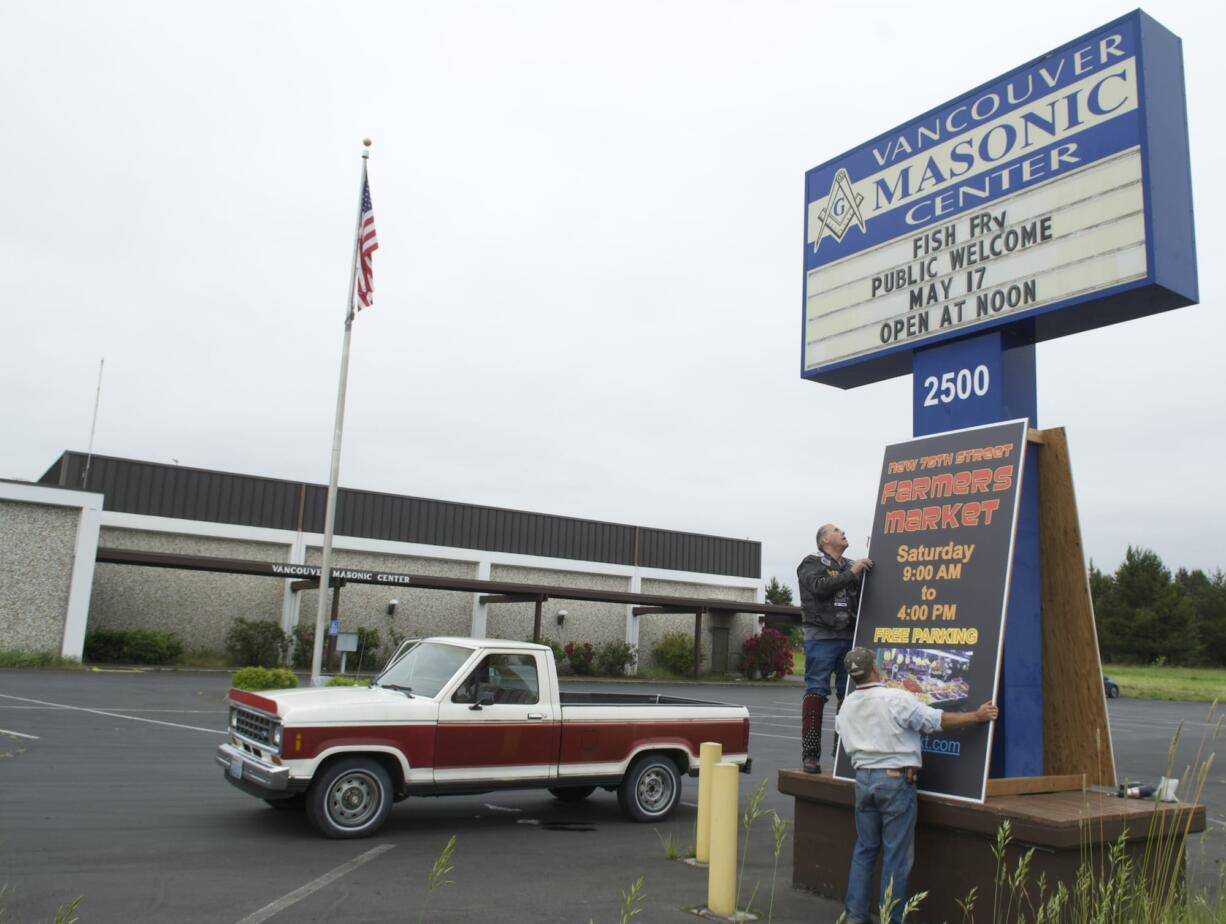 In response to their treasurer allegedly embezzling nearly $800,000, the Vancouver Masonic Center in Hazel Dell is starting up a farmer's market.