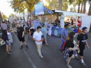 The Greek food stall, one of many, at the International Food Fest at St Joseph Catholic School in Vancouver, Wa., Saturday Sept 12, 2015.