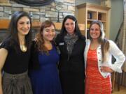 Shumway: Reem Sabha, Lindsay Weinberg, guest speaker Alishia Topper and Cailyn Grindy.