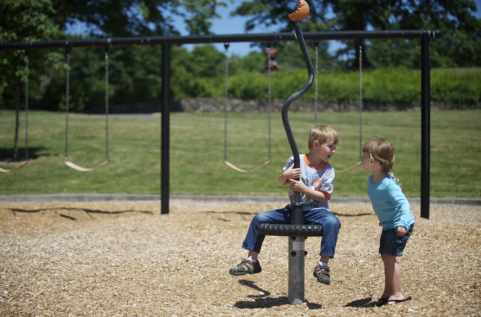 Spinners bring movement back to the playground after years of static play structures.