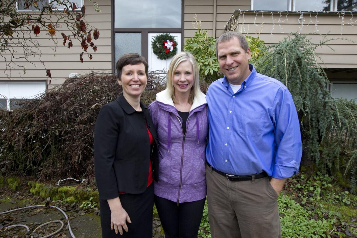 Dr. Jamie Khaw, left, Ilene LeClaire and Jarrett LeClaire came together after Ilene was diagnosed with breast cancer in 2009. Jarrett LeClaire and Khaw, a general surgeon, developed a solution that would make impalpable breast cancer tumors palpable, reducing the need for second surgeries.