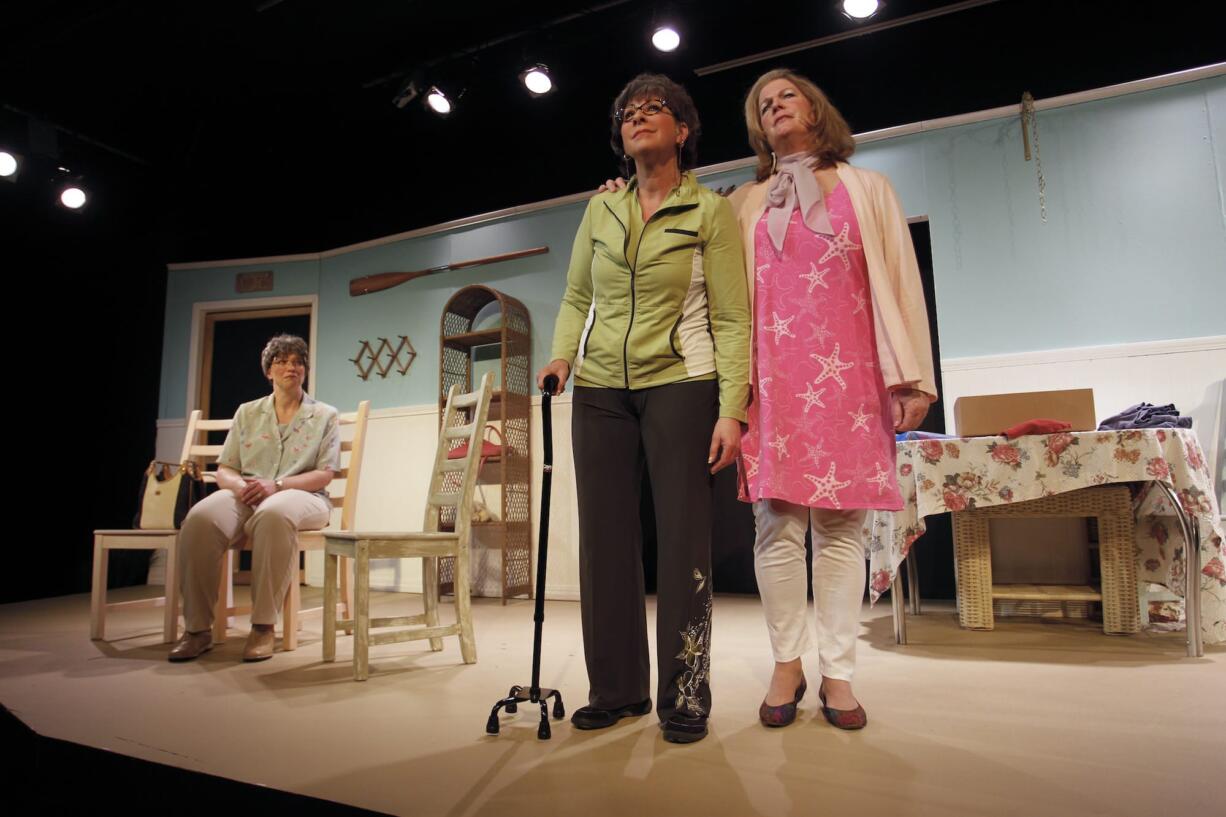 Steve Dipaola for the Columbian 
 From left: Keri Pedersen, Francine Raften and KC Cooper play a friends who meet every year at the beach in the Magenta Theater production of &quot;The Dixie Swim Club.&quot;