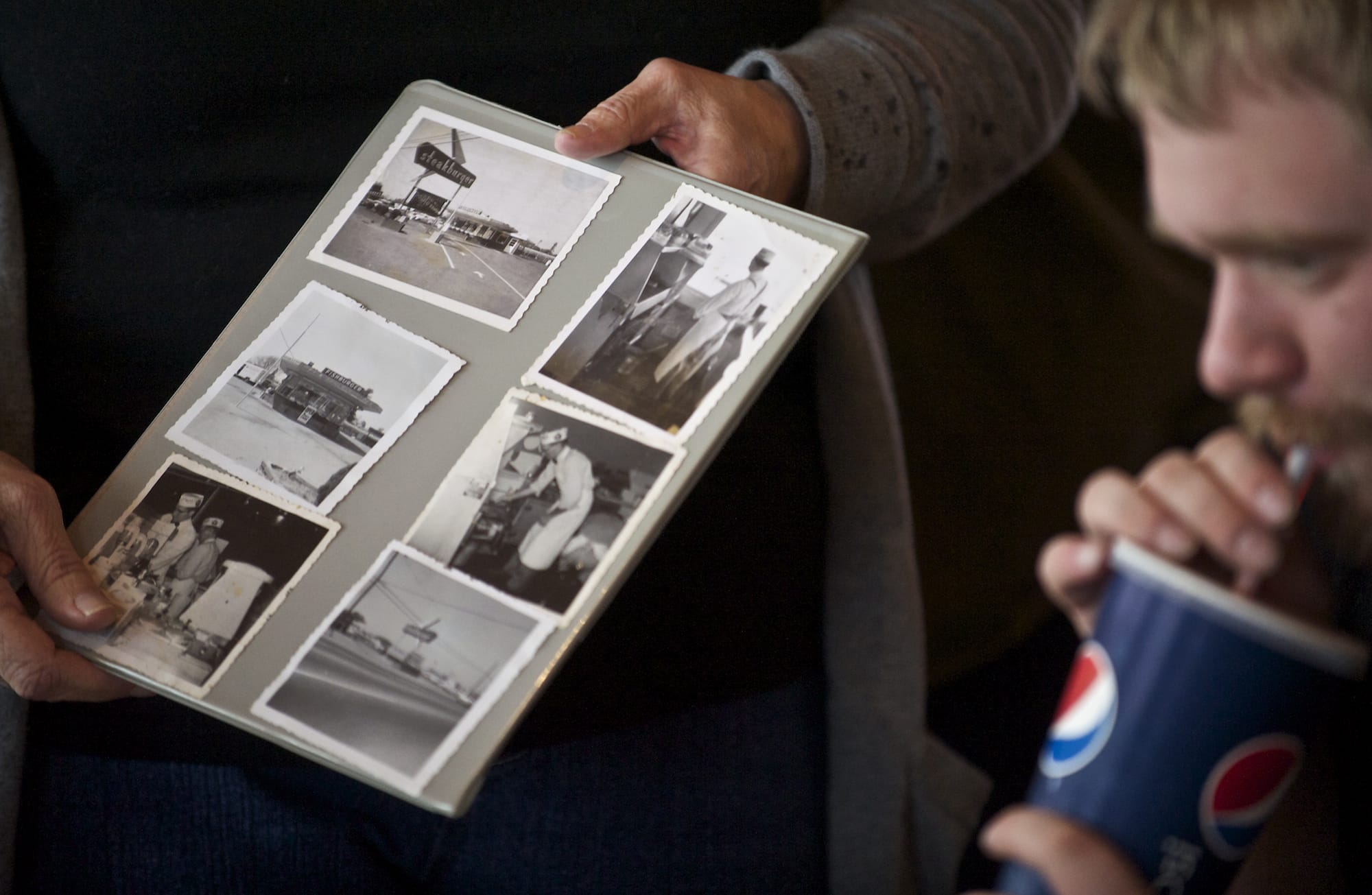 Family members of Milton and Ovillin Sanders gathered on Saturday to tell stories of when the two ran Steakburger in Hazel Dell.