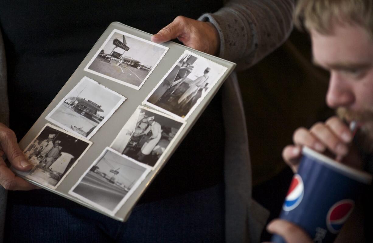 Family members of Milton and Ovillin Sanders gathered on Saturday to tell stories of when the two ran Steakburger in Hazel Dell.