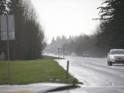 Traffic zips along Highway 503 at Northwest Onsdorff Boulevard in Battle Ground.