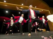 Photos by Steven Lane/The Columbian
Members of the Japanese Club perform Soran Bushi, a Japanese fishermen's dance, during the Clark College Sakura Festival.